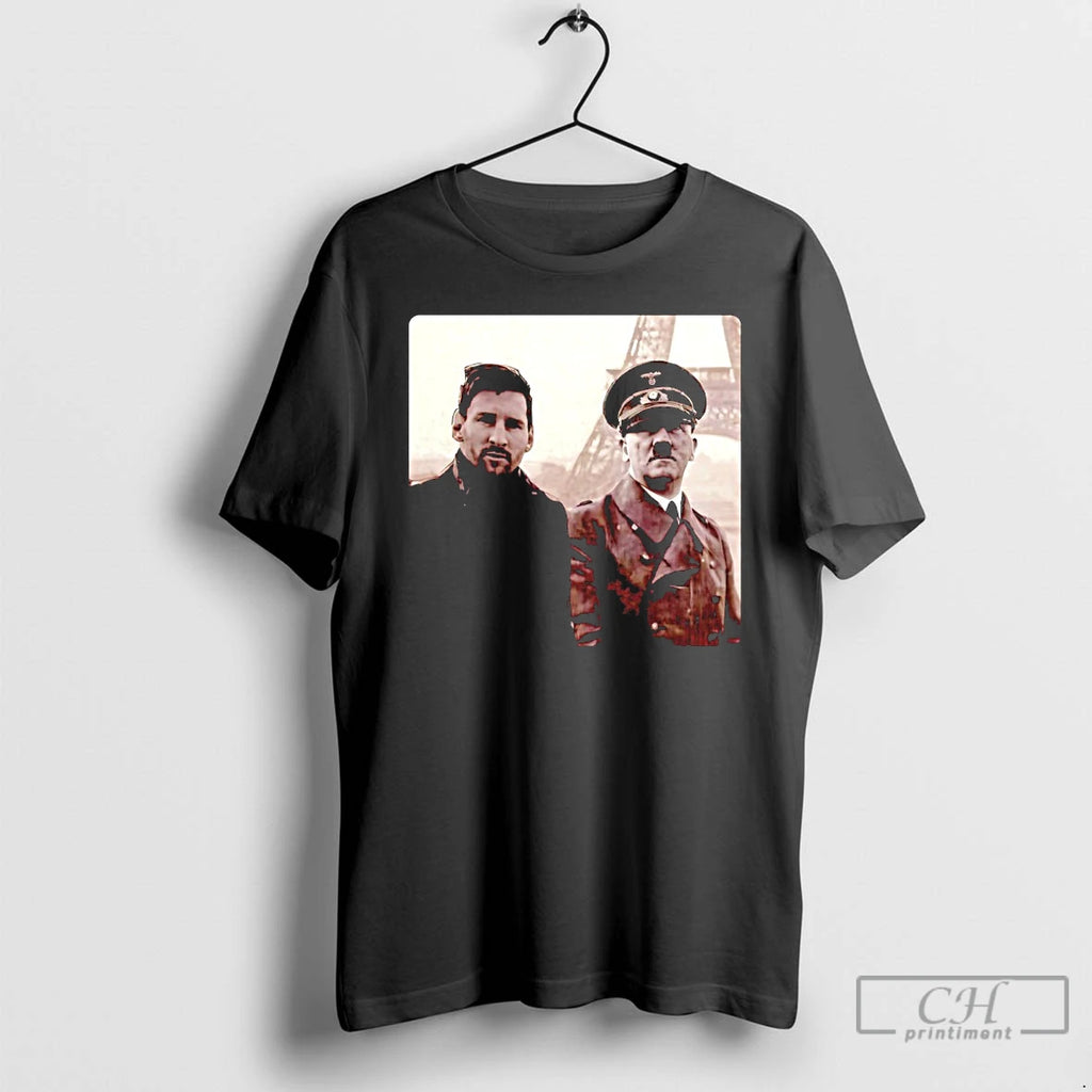 Premium Remove The Guy Who Failed In Paris Messi And Hitler Photo Meme T Shirts