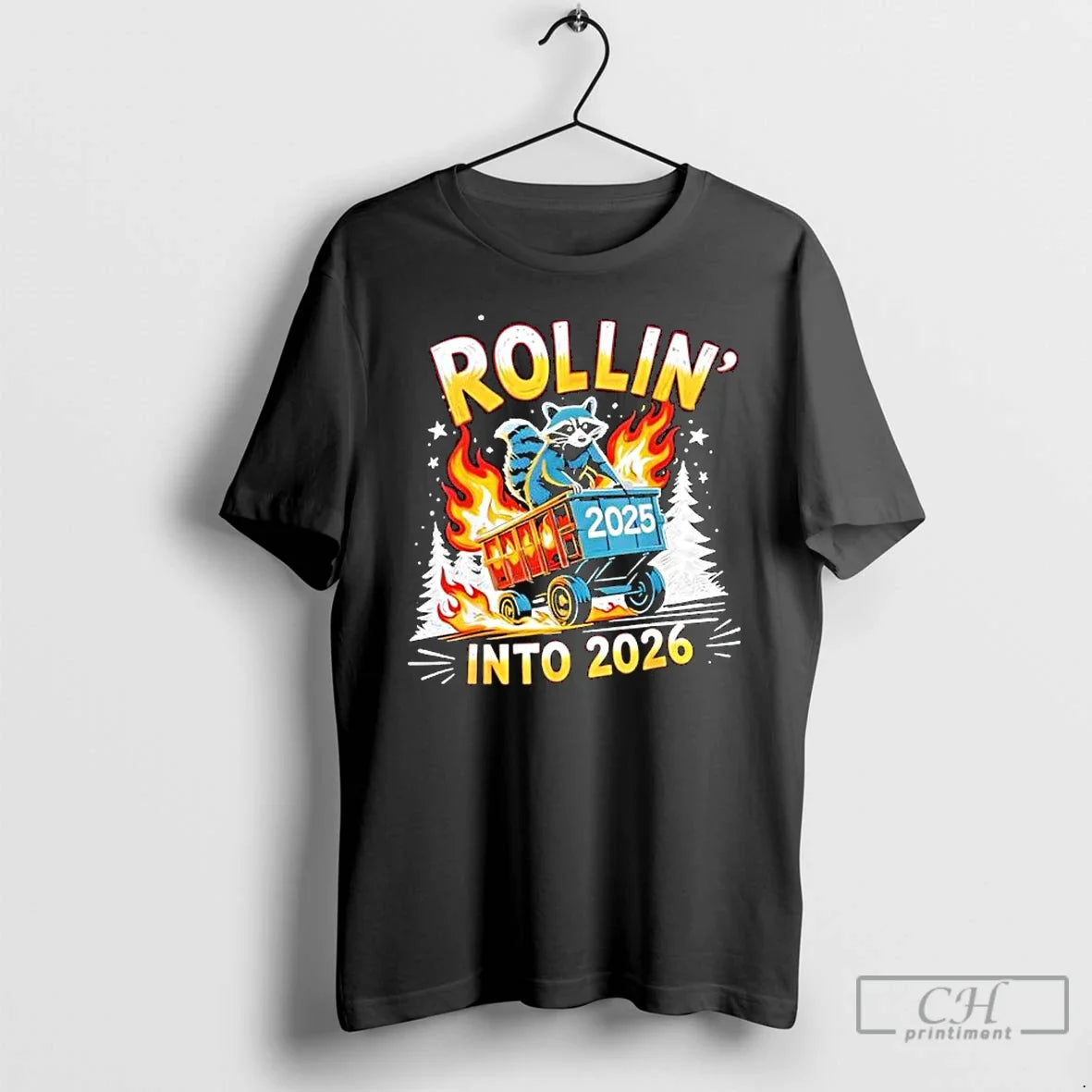 Rollin 2026 Funny Raccoon New Year Meme