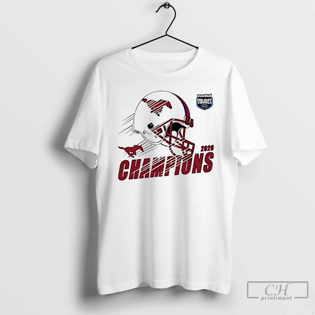 Premium Smu Mustangs Football Holiday Bowl Champions Helmet 2026