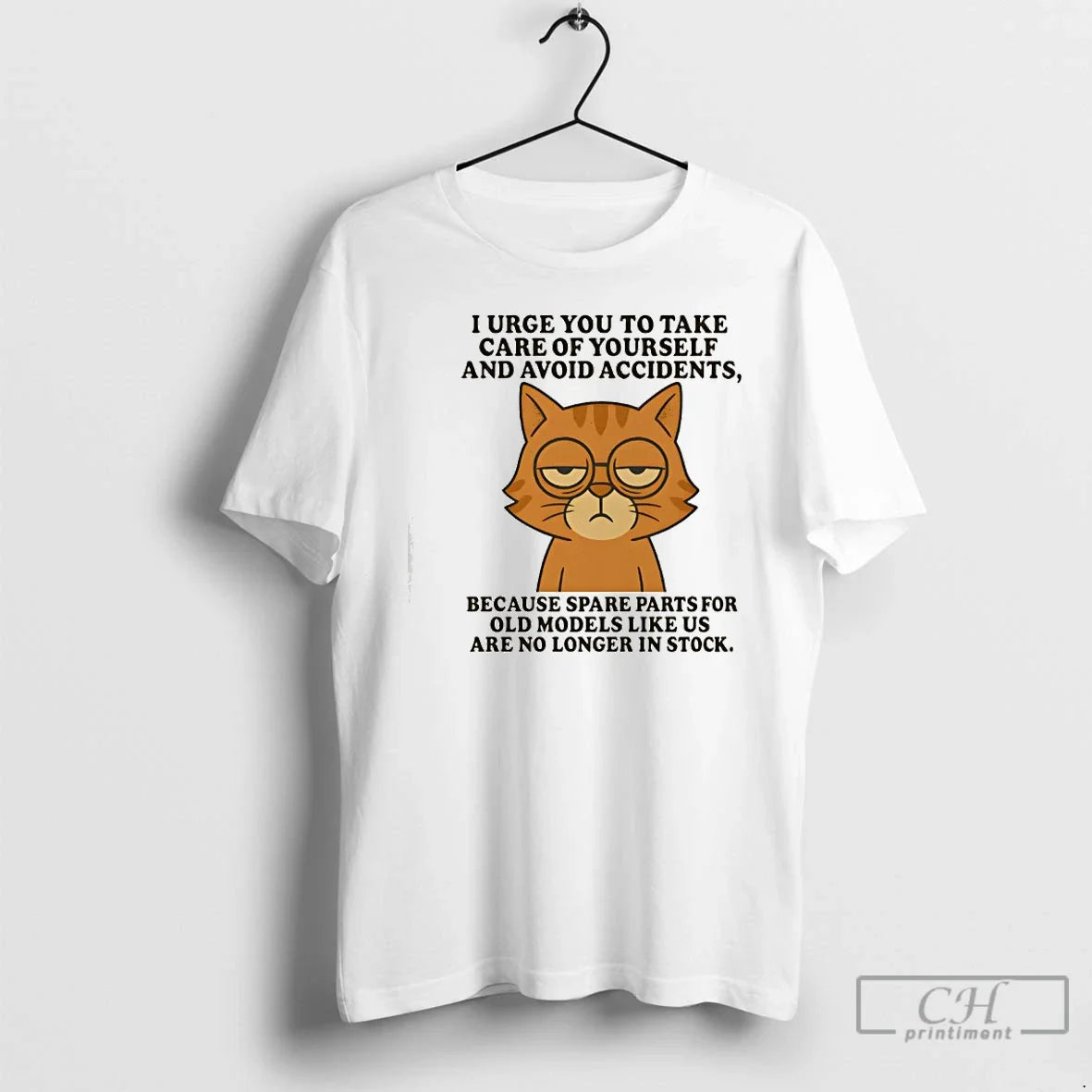 Sad Orange Cat I Urge You Take Care Yourself Avoid Accidents