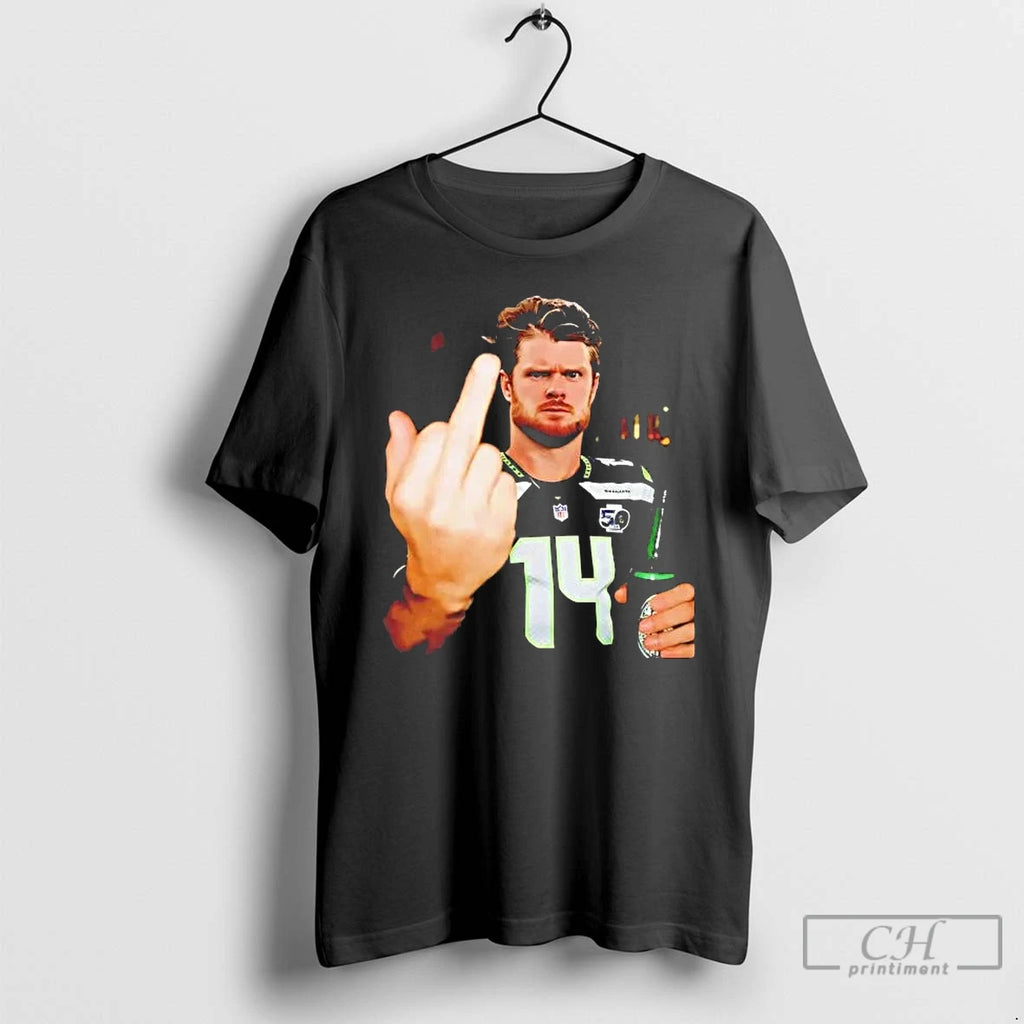Premium Sam Darnold Drinking Middle Finger 2026