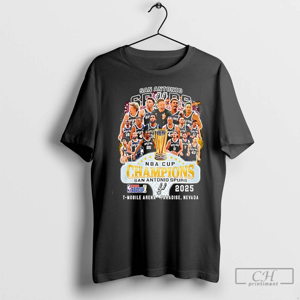 Premium San Antonio Spurs 2025 Nba Cup Champions All Team
