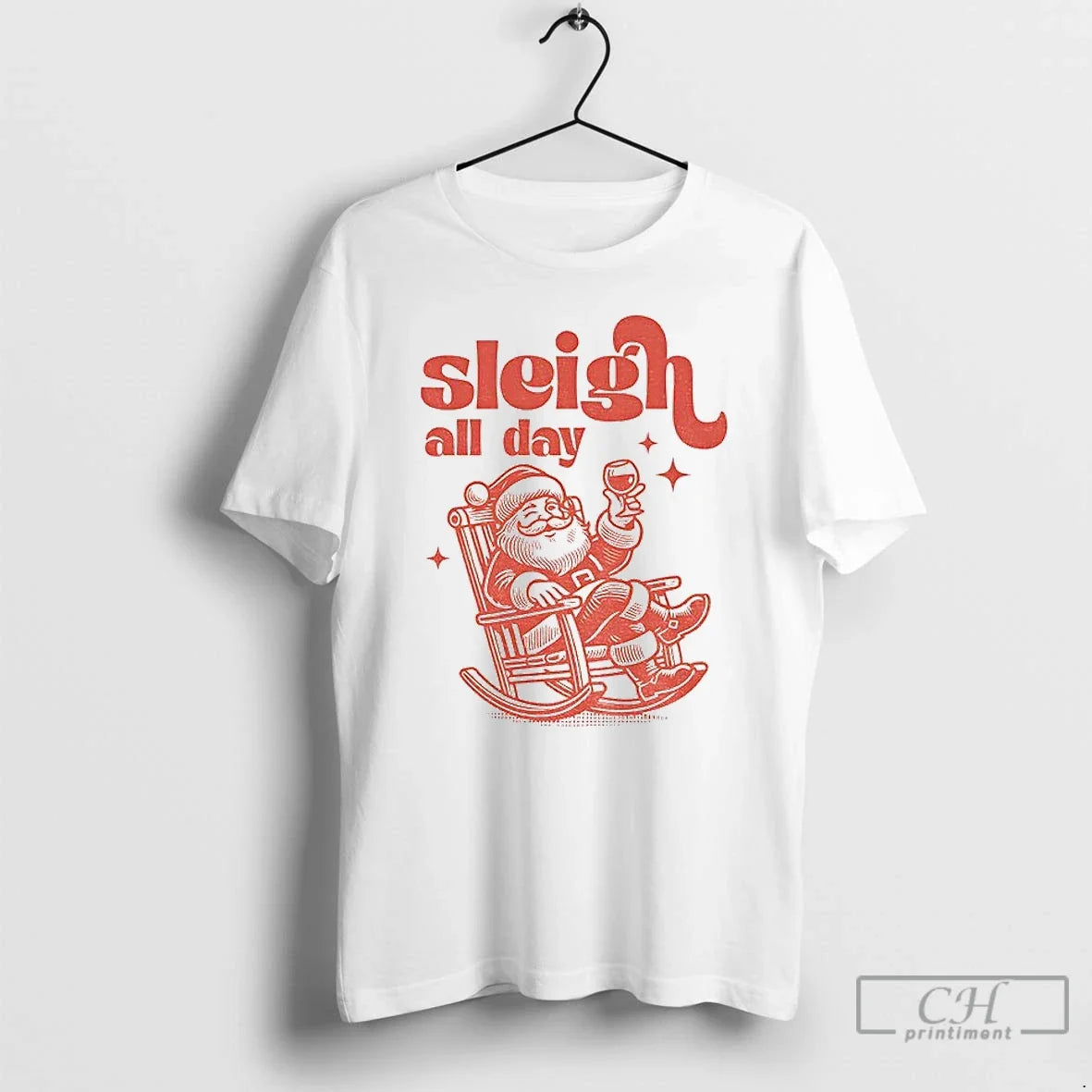 Santa Claus Sleigh All Day Alcohol Merry Xmas