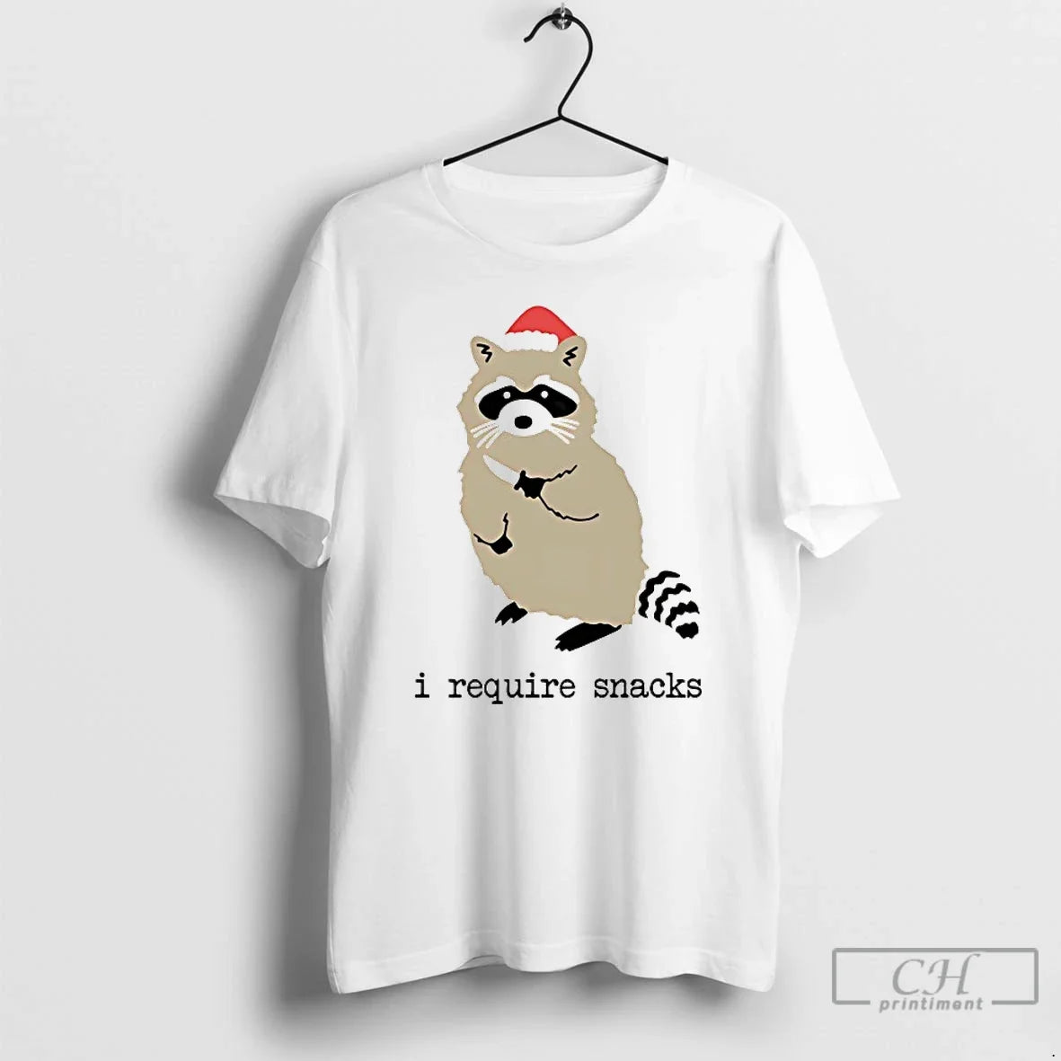 Santa Raccoon I Require Snacks