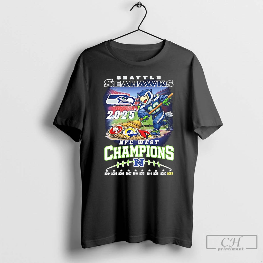 Premium Seahawks Beat 49ers Rams And Cardinals Win 2025 Nfc West 10 Time Champions Mascot