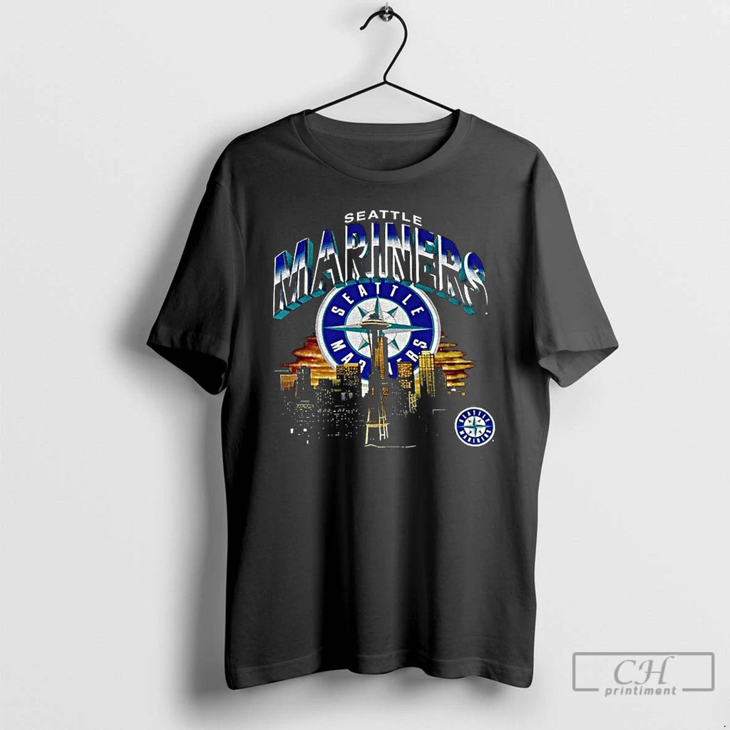 Premium Seattle Mariners City Skyline Mlb Baseball 2025 Vintage T Shirts