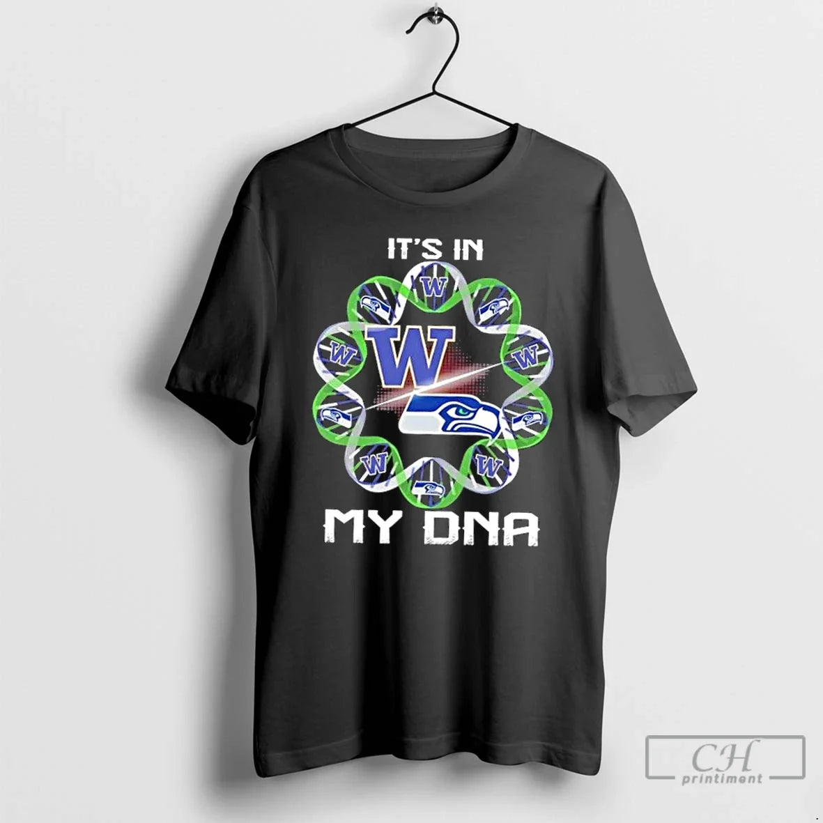 Seattle City Sports Washington Huskies X Seahawks My Dna