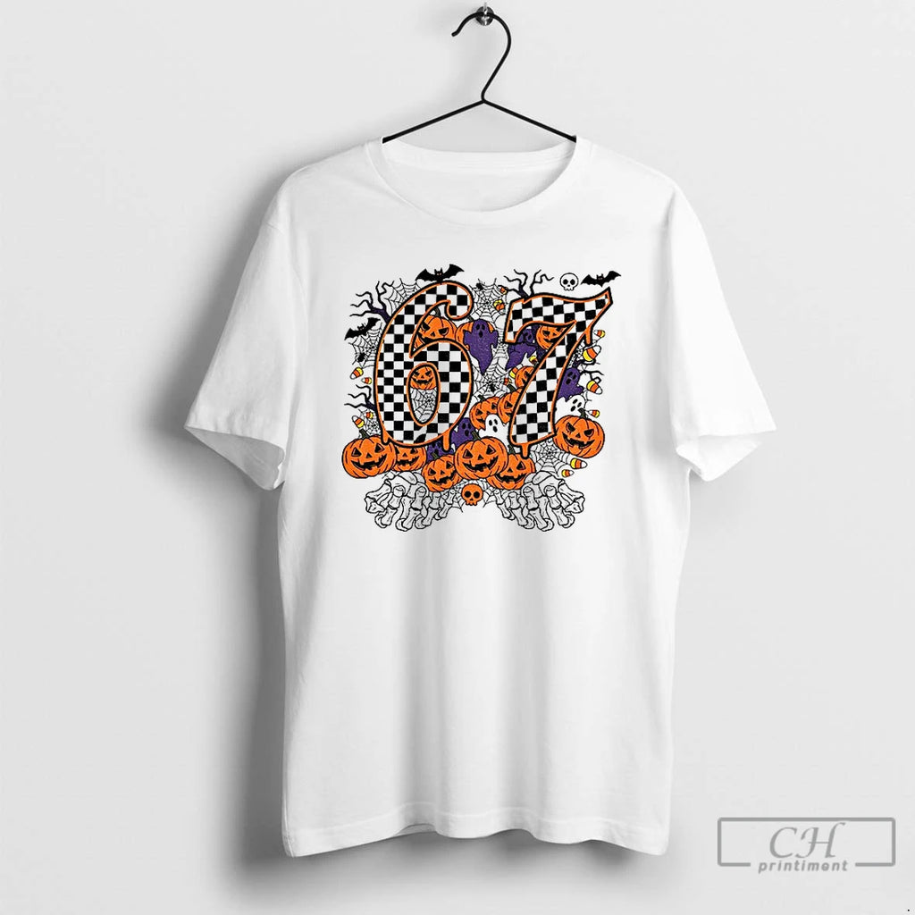 Premium Spooky Six Seven Skeleton Hands 6 7 Halloween T Shirts