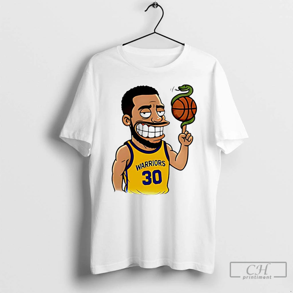 Premium Steph Curry Golden State Warriors Snake Ball Cartoon