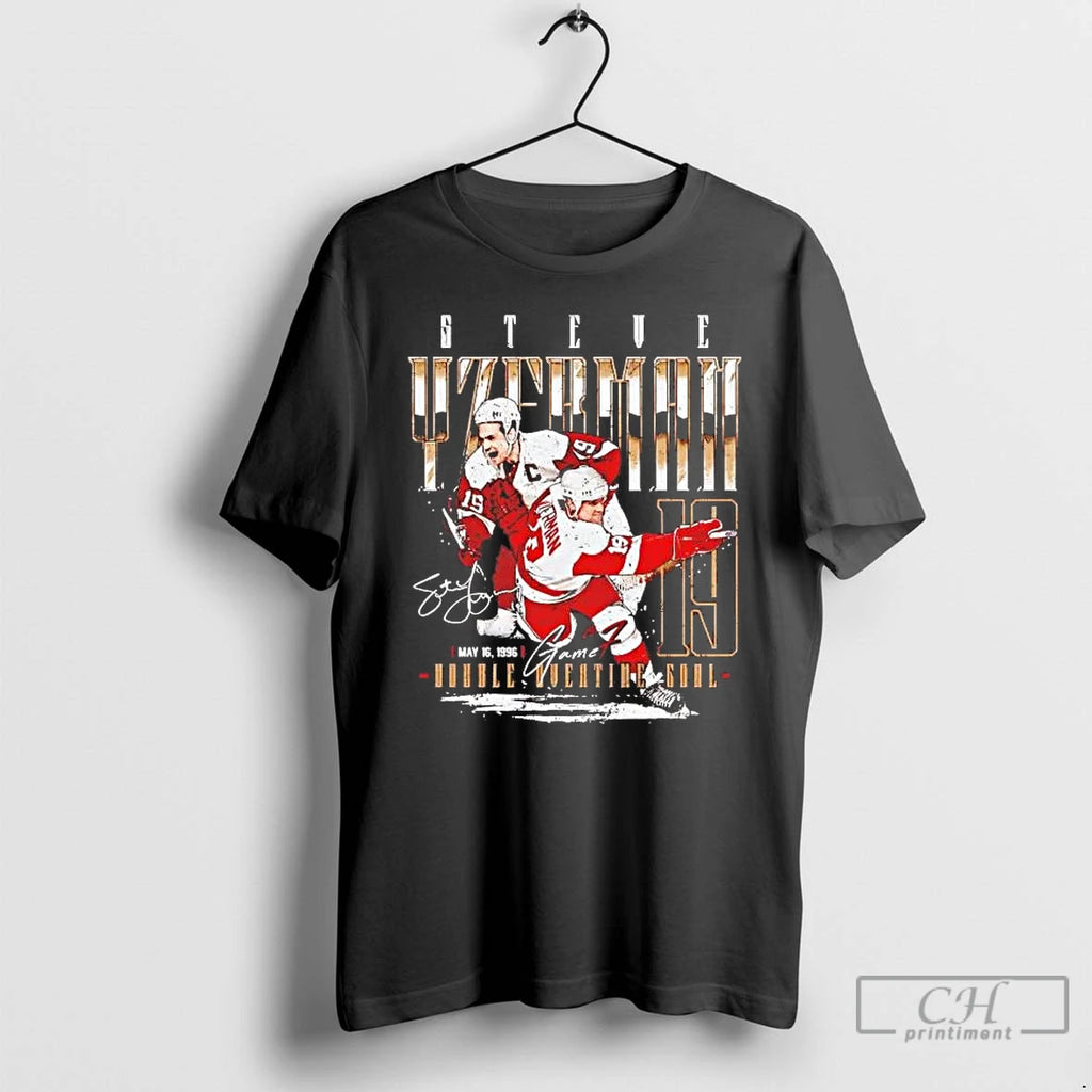 Premium Steve Yzerman Double Overtime Goal Signature