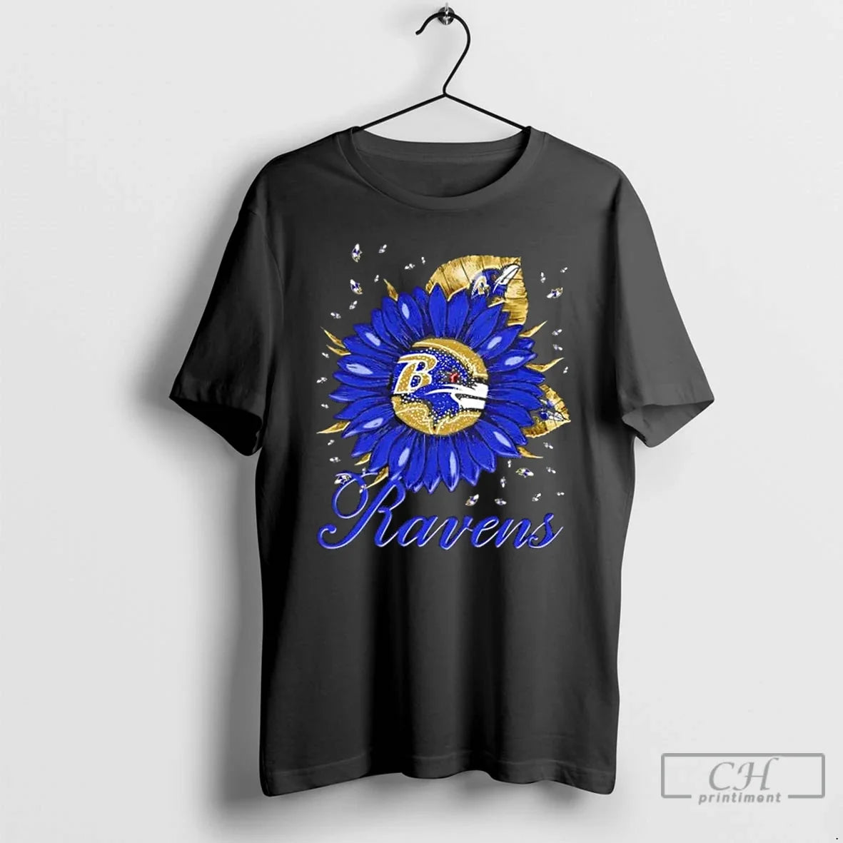 Sunflower X Baltimore Ravens Football Logo