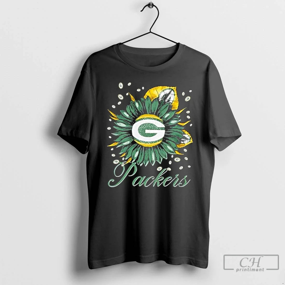 Sunflower X Green Bay Packers Football Logo