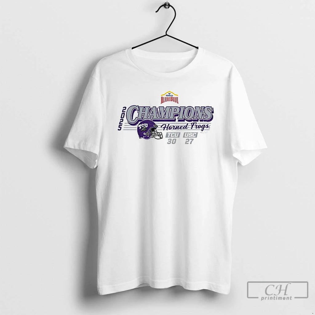 Premium Tcu Horned Frogs Football 2025 Valero Alamo Bowl Tcu Champs Score 30 27