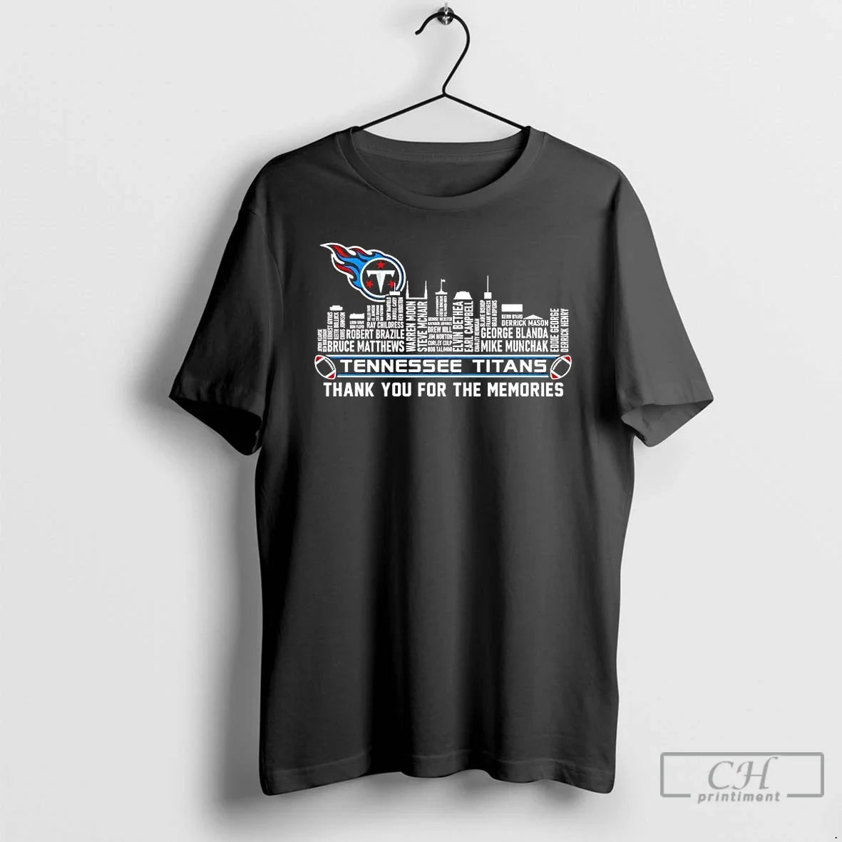 Tennessee Titans Players Names Skyline Thank You Memories