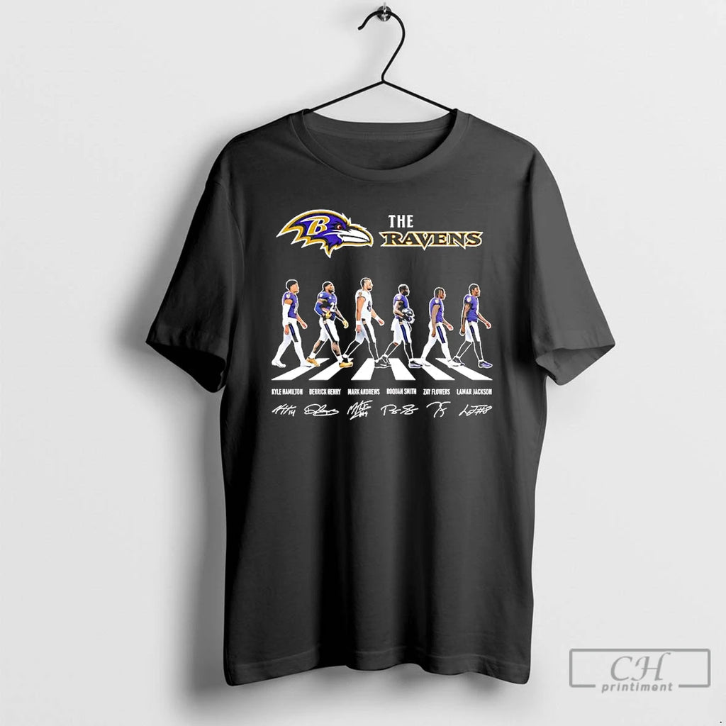 Premium The Baltimore Ravens X Abbey Road Several Players Signature