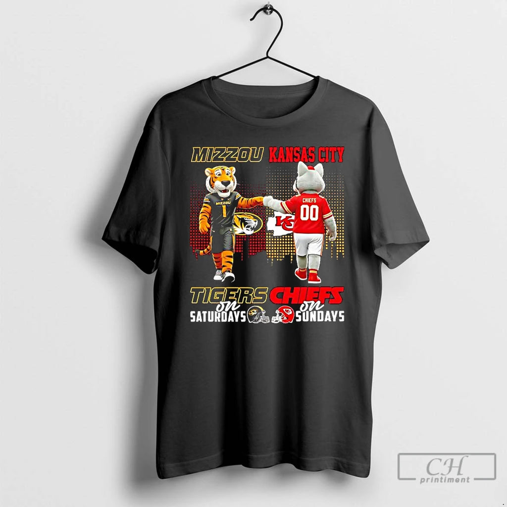 Premium The Mizzou Tigers On Saturdays And Kansas City Chiefs On Sundays Mascots Logos
