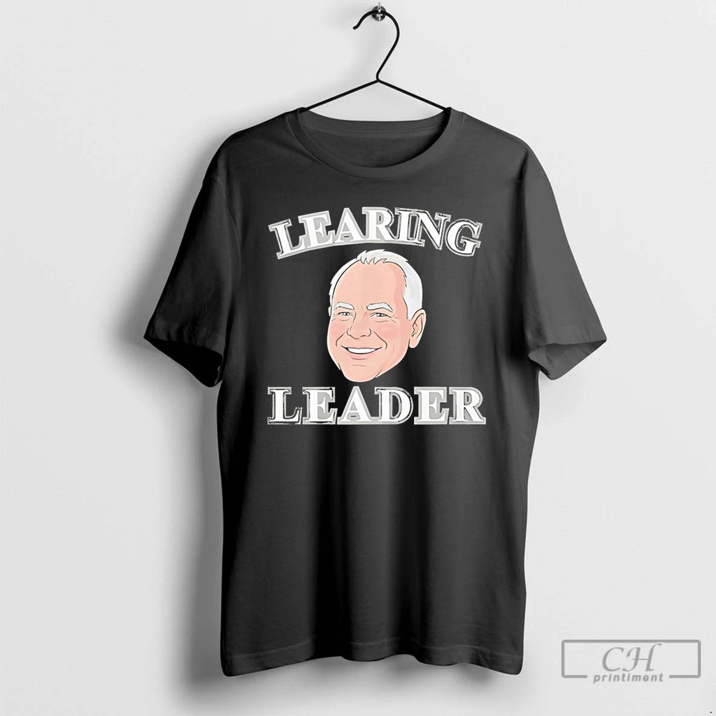 Premium Tim Walz Big Face Cartoon Learning Leader