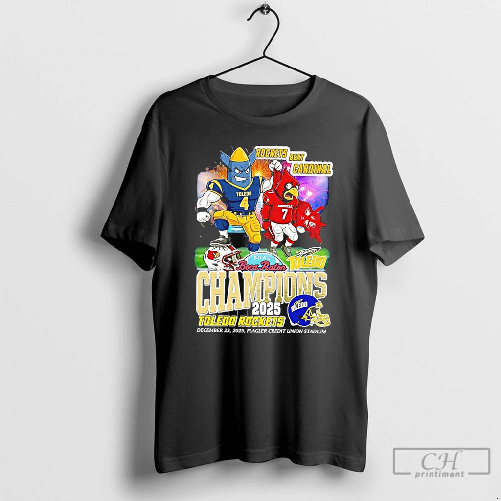 Premium Toledo Beat Louisville 2025 Roco Raton Bowl Champions Mascot Hemet