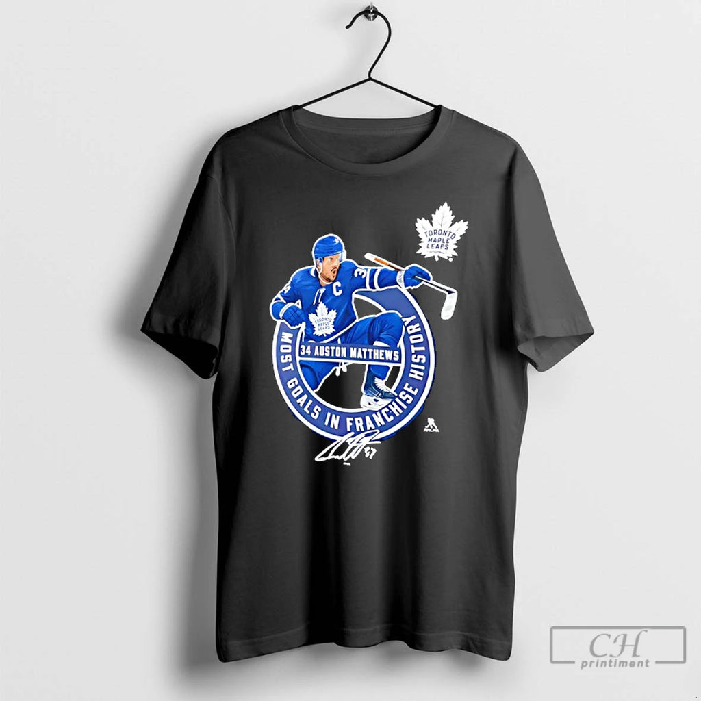 Premium Toronto Maple Leafs Auston Matthews Most Goals In Franchise History