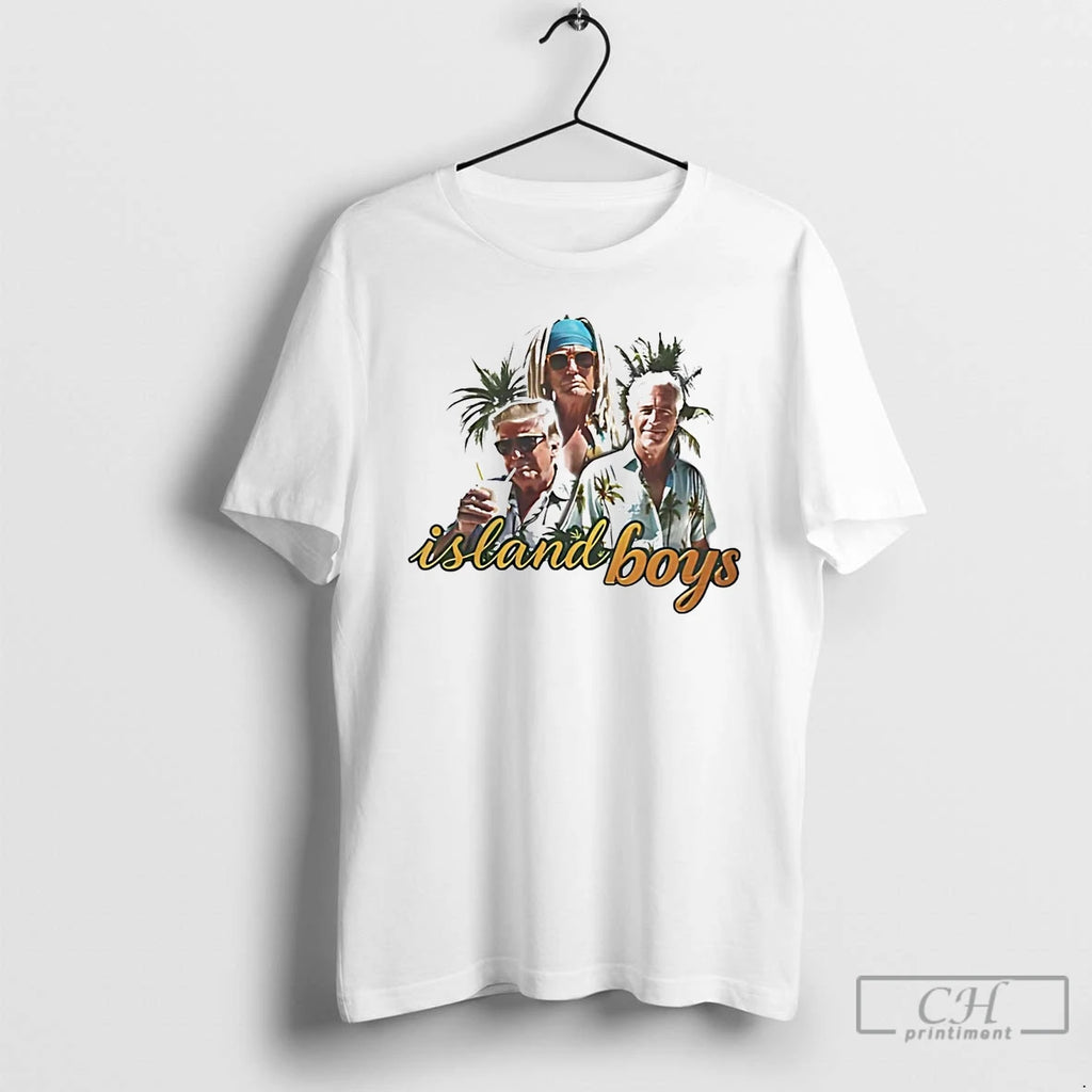Premium Trump And Epstein Island Boys T Shirts