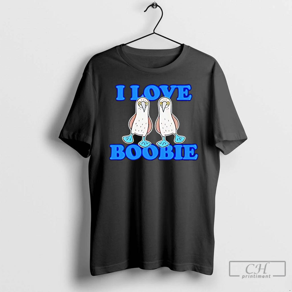 Premium Two Penguins I Love Boobies Funny