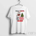 Unicorn Dear Santa I Like Dollars I Like Diamonds I Like Stunting I Like
