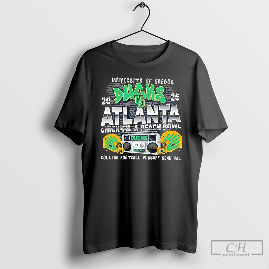 Premium University Of Oregon 2026 Chick Fil A Peach Bowl Helmet Vintage T Shirts Sweater