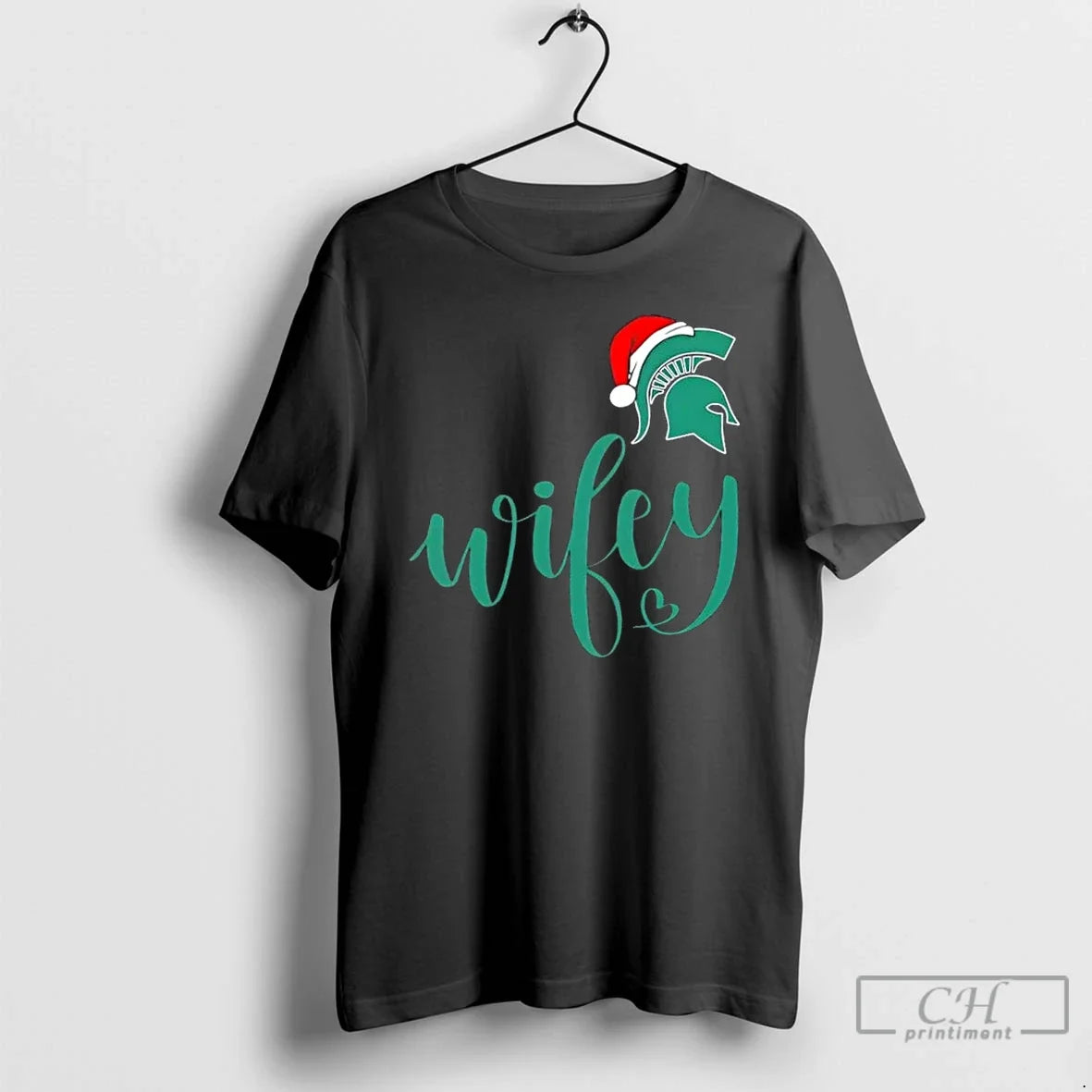Wifey Michigan State Spartans Santa Hat Merry