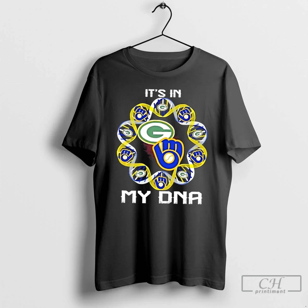 Wisconsin Sports Green Bay Packers X Milwaukee Brewers My Dna