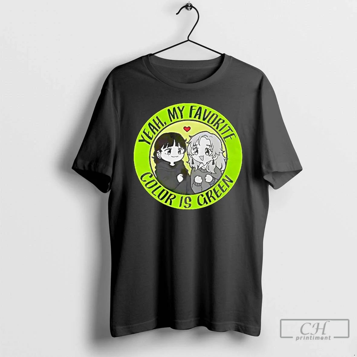 Yeah My Favorite Color Is Green Cartoon Logo