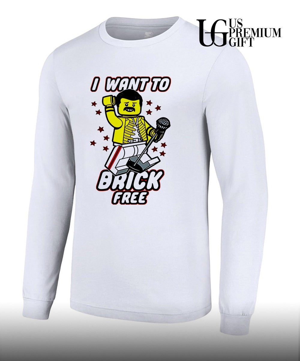 Pretty Lego Freddie Mercury I want to Brick Free shirt