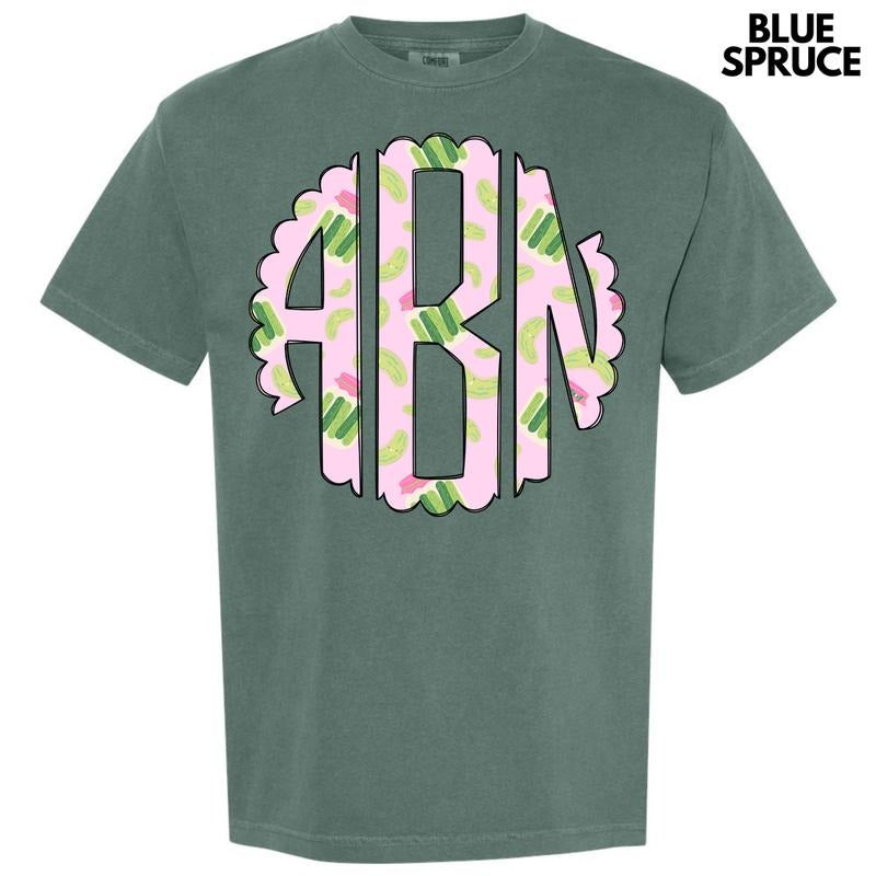 Pretty Pickles Monogram Comfort Colors 'NLB' T-Shirts