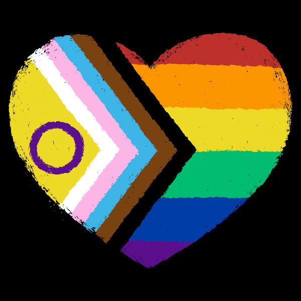 Progress Pride Flag Heart