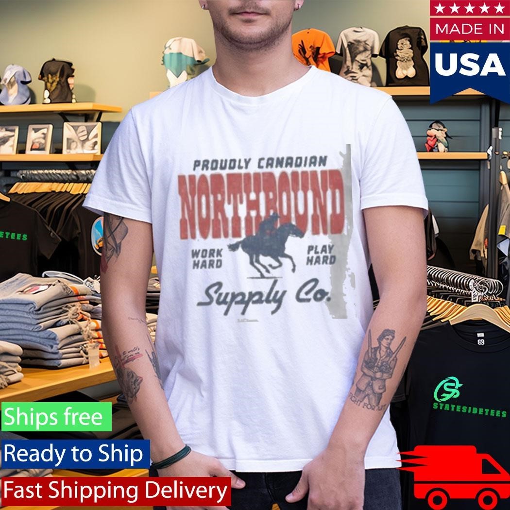 Proudly Canadian Northbound Work Hard, Play Hard Unisex , , , Long Sleeve Tee