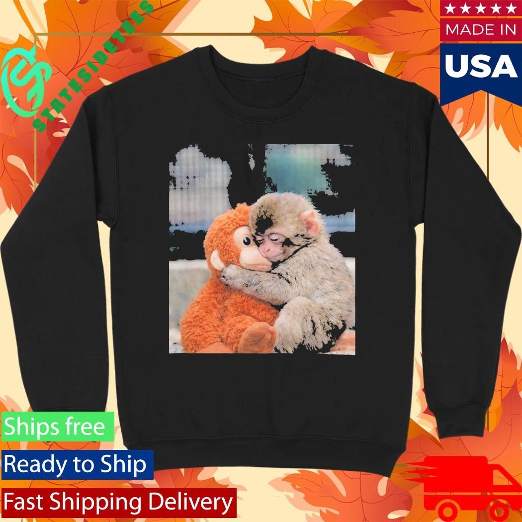 Punch Monkey Hug Gift Shirt Unisex , , , Long Sleeve Tee