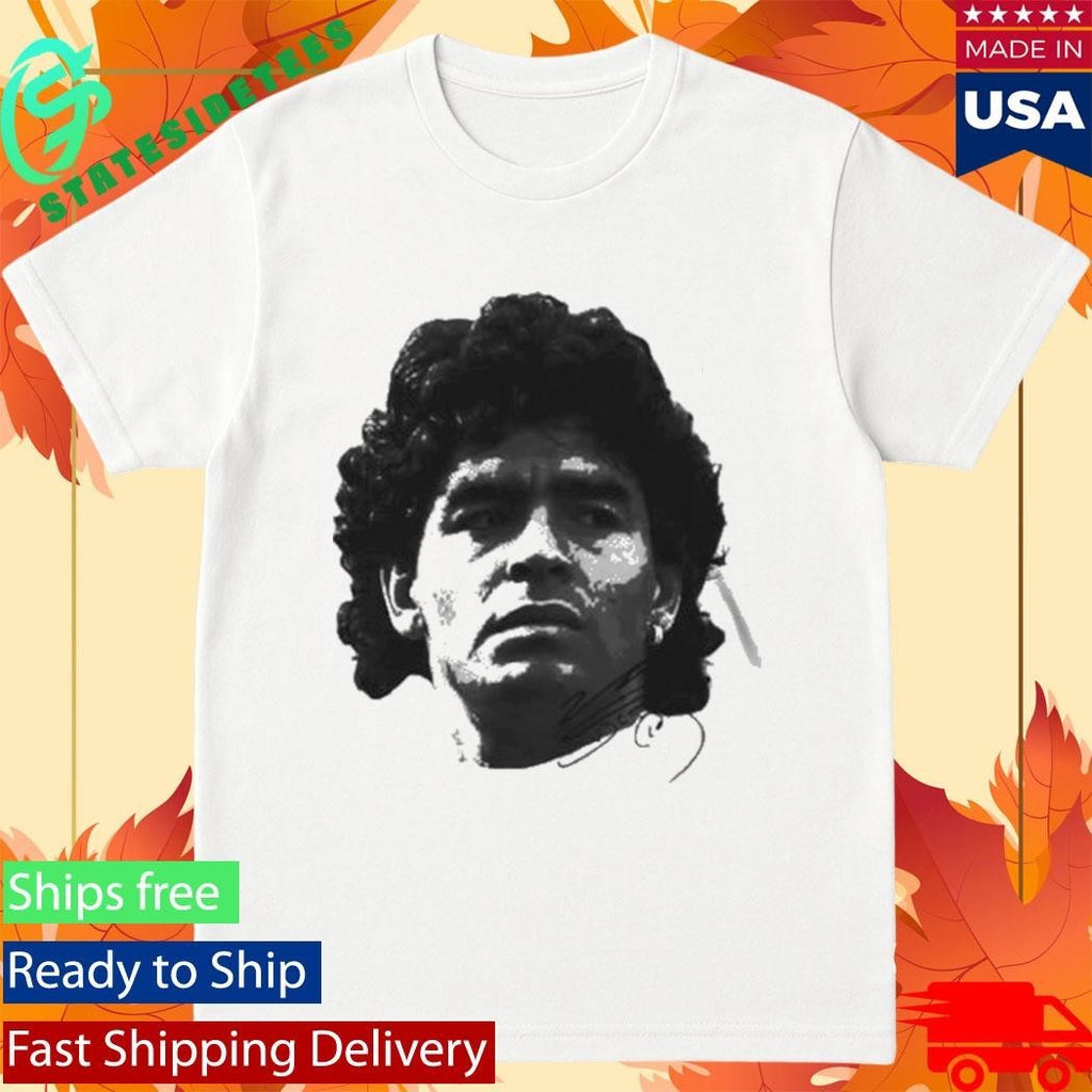 Purereign Maradona Big Head Shirt Unisex , , , Long Sleeve Tee