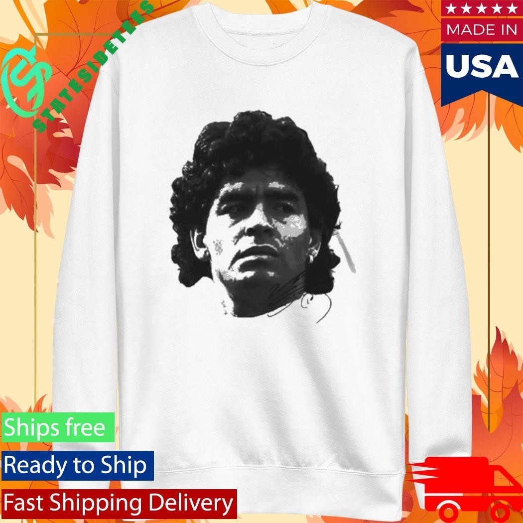 Purereign Maradona Big Head Shirt Unisex , , , Long Sleeve Tee