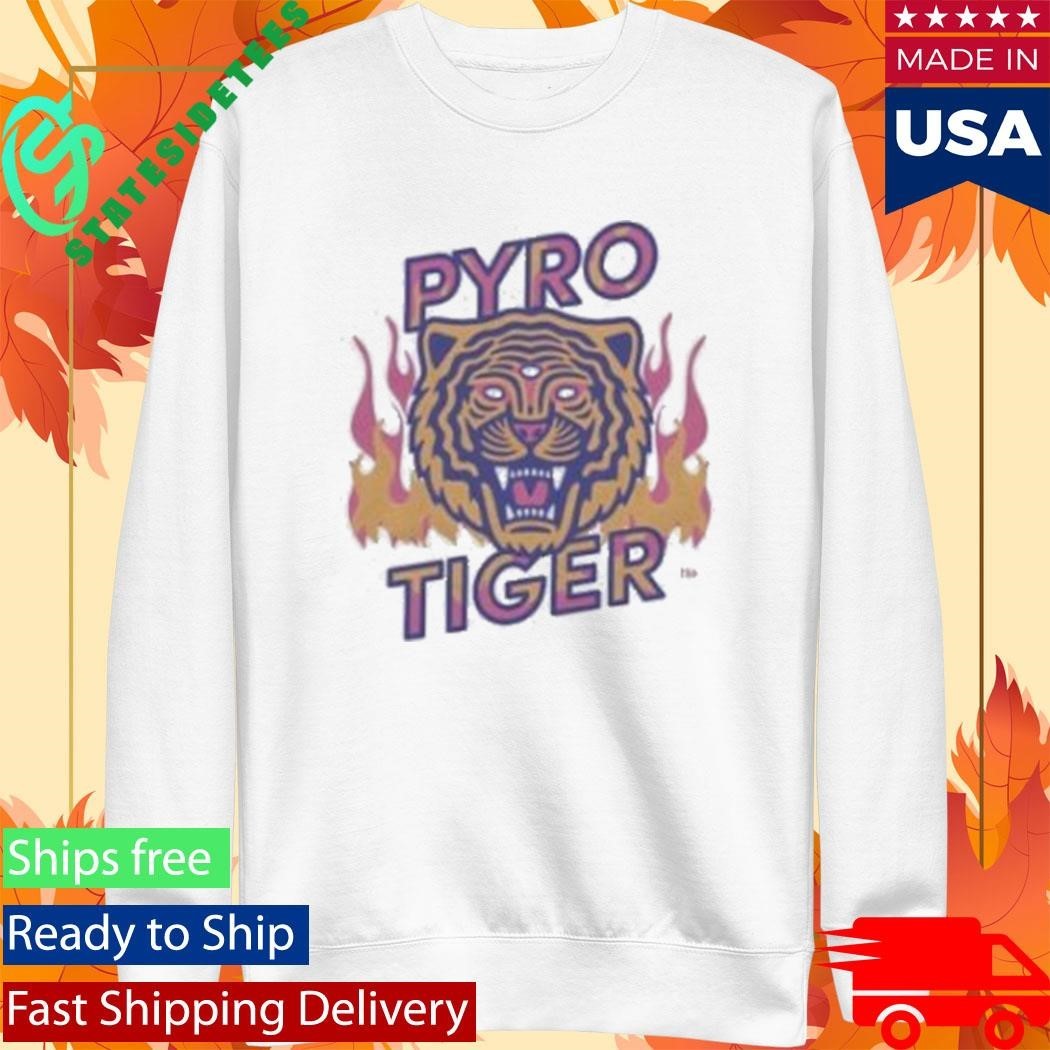 Pyro Tiger Flame Tiger Shirt Unisex , , , Long Sleeve Tee