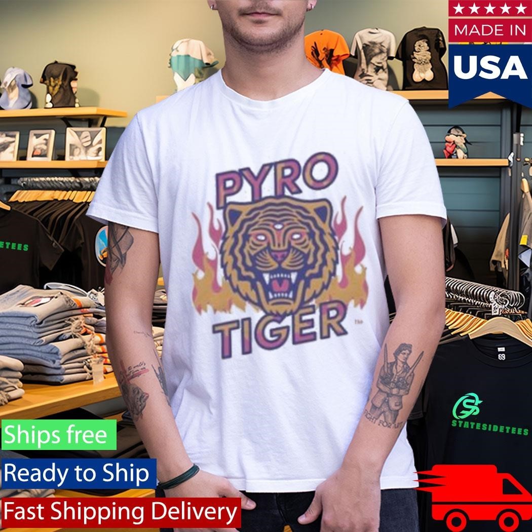 Pyro Tiger Flame Tiger Shirt Unisex , , , Long Sleeve Tee