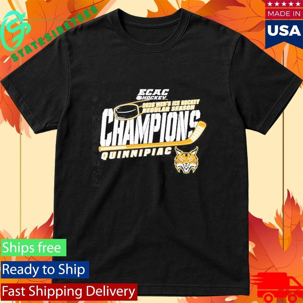 Quinnipiac Men’s Ice Hockey 2026 ECAC Regular Season Champions logo Shirt Unisex , , , Long Sleeve Tee