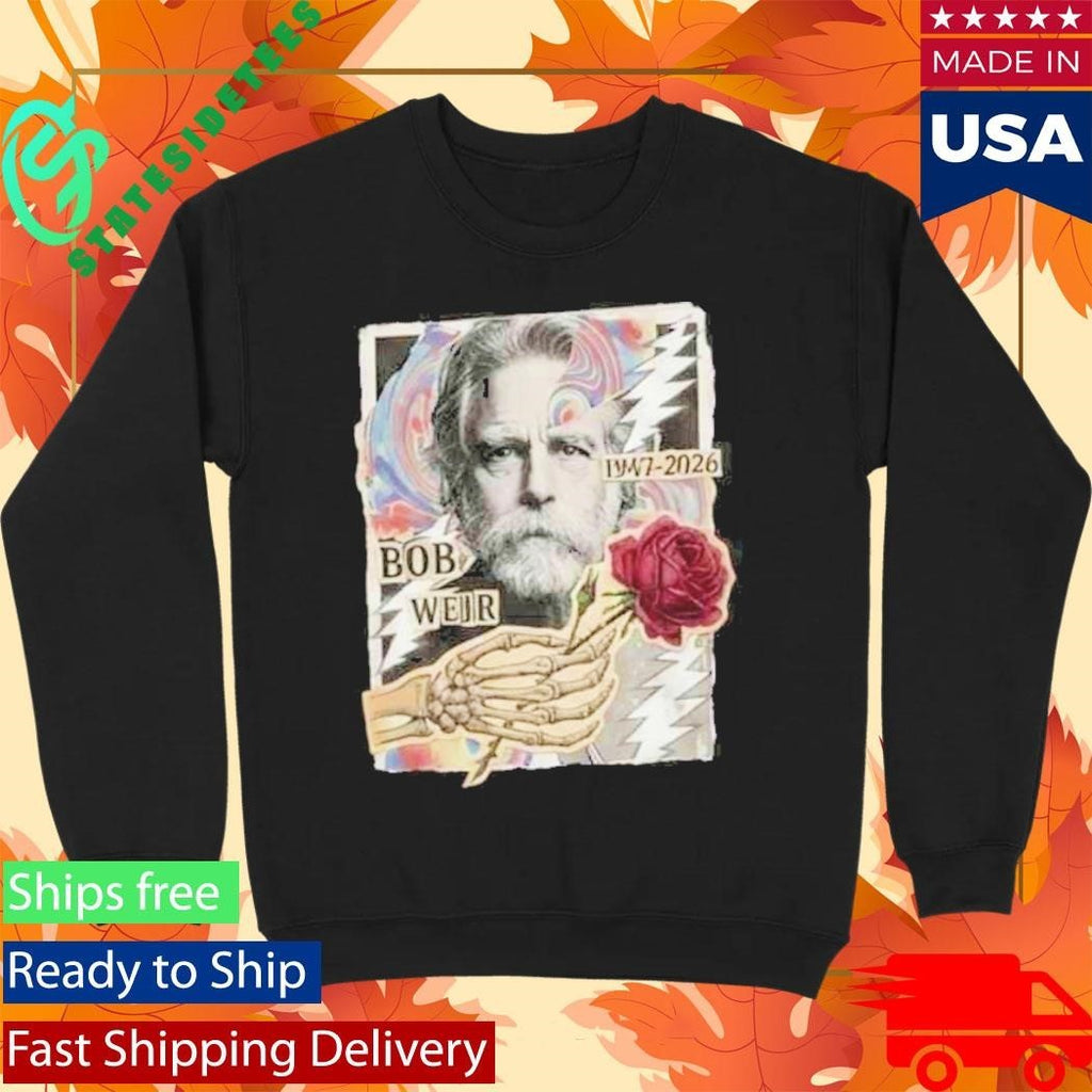 RIP Bob Weir 1947-2026 Grateful Dead Tribute Legend Memorial Rest In Peace Unisex , , , Long Sleeve Tee
