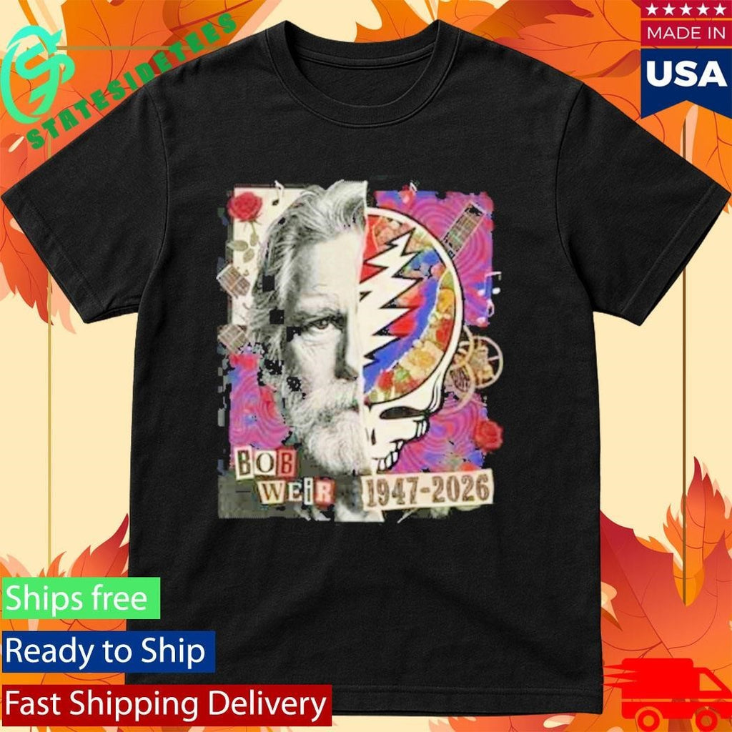 RIP Bob Weir 1947-2026 Grateful Dead Tribute Legend Memorial Unisex , , , Long Sleeve Tee
