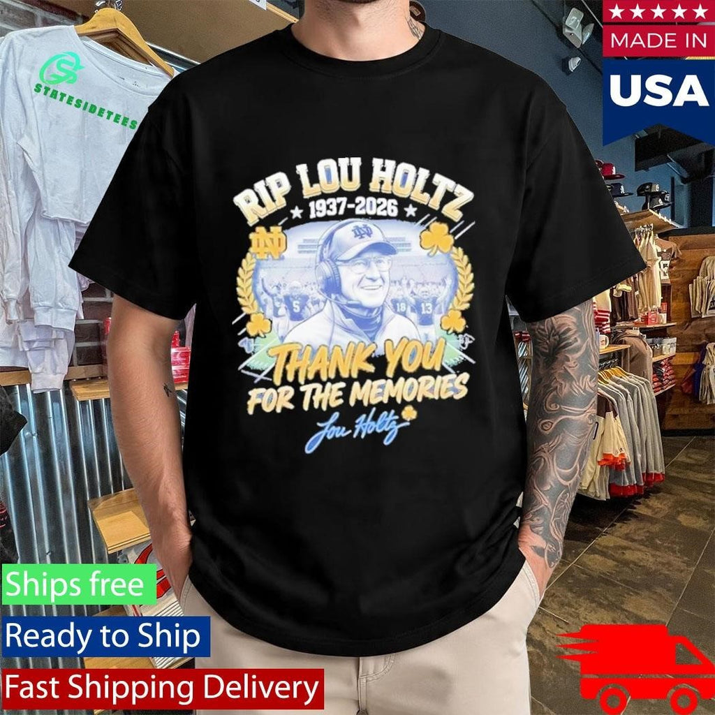 RIP Lou Holtz Thank You For The Memories 1937 2026 Notre Dame Shirt Unisex , , , Long Sleeve Tee