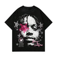 ROMWE Street Life Portrait Printed Short Sleeve S 3XL & Streetwear Tops & Underwear T-Shirts