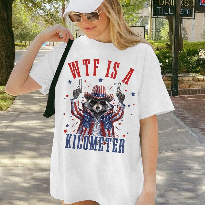 Raccoon W1F Is Kilometer Funny Shirt Veteran Day Funny Gamer Shirt T-Shirts