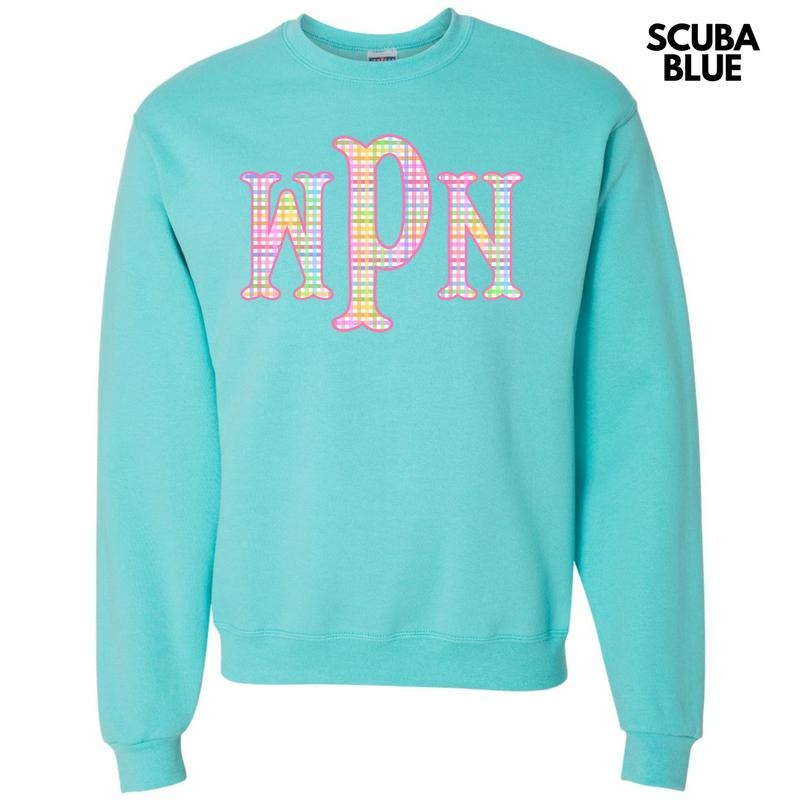 Rainbow Plaid Monogram 'NLB' T-Shirts