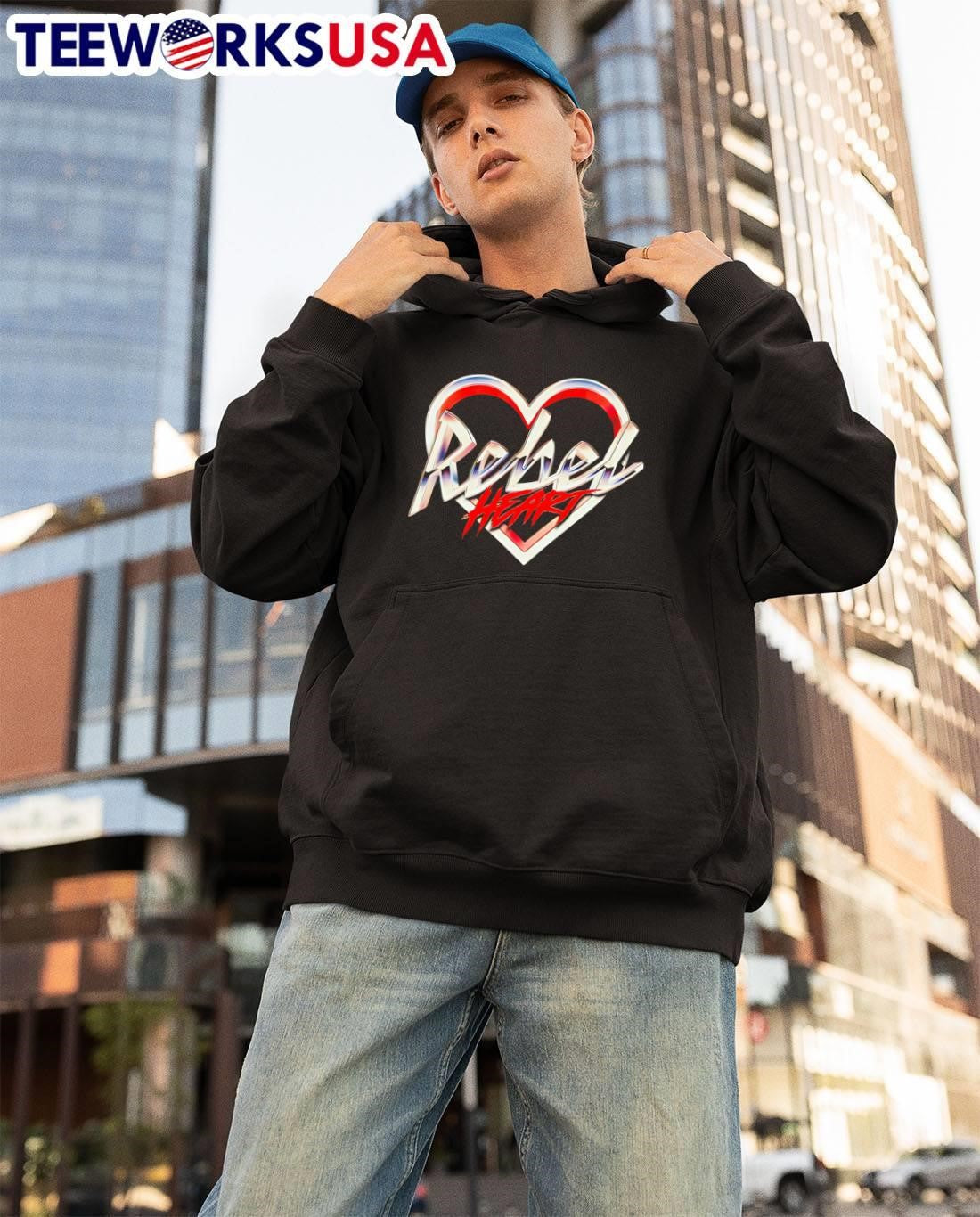 Rebel Heart Metallic Logo T-Shirt