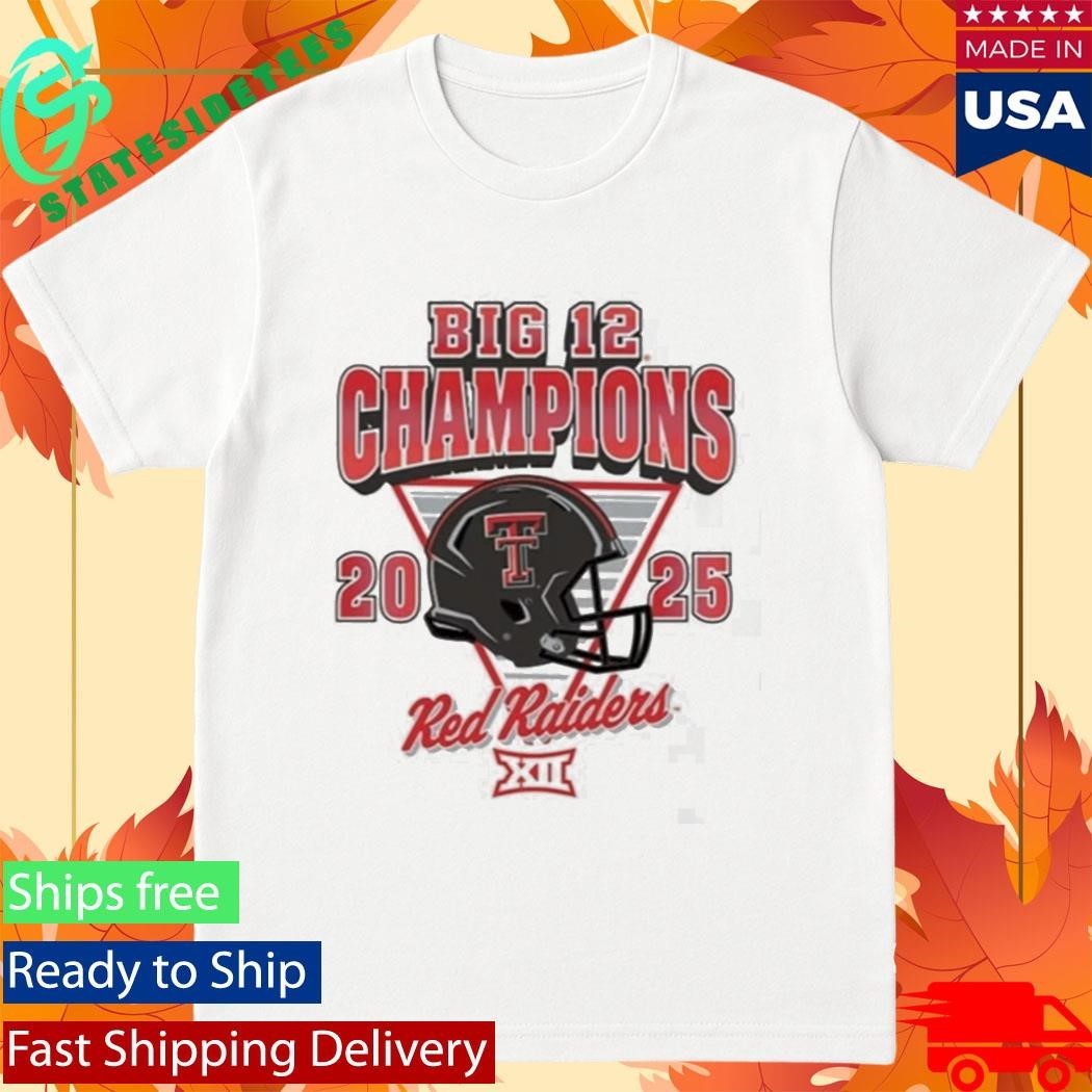 Red Raiders 2025 Big 12 Football Champions HELMET Shirt Unisex , , , Long Sleeve Tee
