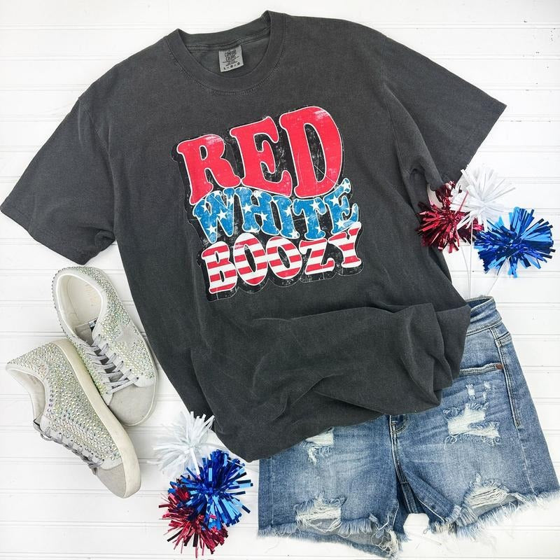 Red White & Boozy Comfort Colors T-Shirts