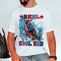 Reel Cool Dad Bass American Flag Bass Fishing Dad 4th July Dad Cool Dad Club T-Shirts